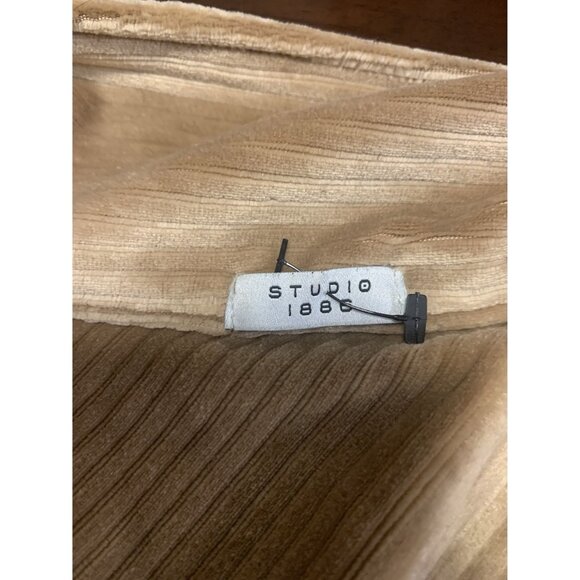 Studio 1886 XL Velvet Corduroy Cozy Shacket Shirt Oversized Fall Winter - Picture 4 of 8